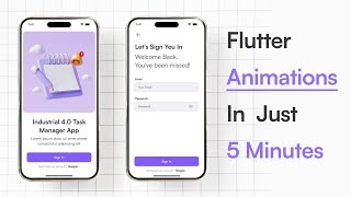 Flutter Animated Login UI Adding Smooth Animations in just 5 Minutes  FREE Source Code  Part II [upl. by Kane]