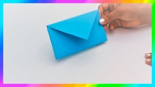 Cómo hacer SOBRES de papel sin pegamento★ Origami★Sobres para cartas  PapelyManualidades [upl. by Rann294]