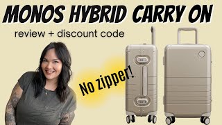 Monos Hybrid Carry On luggage review  My Favorite Carry On [upl. by Ydwor975]