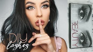 DIY КАК СДЕЛАТЬ АНАЛОГ РЕСНИЦ ОТ HUDA BEAUTY  ОЧЕНЬ ЛЕГКИЙ СПОСОБ [upl. by Sibyl]