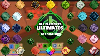 All Elements Ultimates  Technology  Elemental Battlegrounds Roblox [upl. by Aztirak]