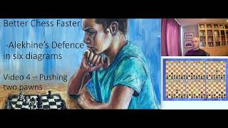 Alekhines Defence in six diagrams  4 White pushes two pawns [upl. by Enilhtak]