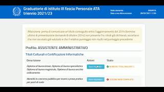 Video compilazione domanda terza fascia ATA 2021 2023 terzafasciaata graduatorieata tutorial [upl. by Ledniahs]