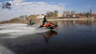 jet ski tricks jetskistunts seadoo Spark trixx brp friends oldtown kaunas 2023 citycenter [upl. by Gasparo]