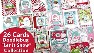 26 Cards  Doodlebug Design  Let It Snow Collection  6quot x 6quot Paper Pad [upl. by Dunlavy776]