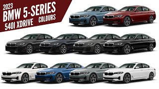 2023 BMW 5Series 540i xDrive Sedan  All Color Options  Images  AUTOBICS [upl. by Ymme420]