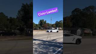 Civic over Lambo lambo civic racing twinturbo boosted cars [upl. by Inalem]