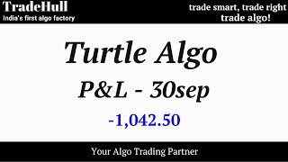 Turtle Algo PampL 30sep 104250  TradeHull  Algo trading  See👇 [upl. by Iidnarb]