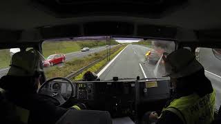 German firefighters amazing response to motorway accident [upl. by Huberman]