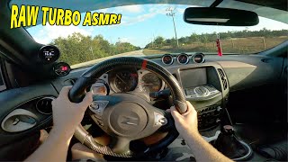 PURE 600hp 370z POV  Straight Pipe TURBO Airplane Spool 4K [upl. by Artina]