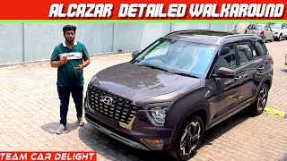 Hyundai Alcazar  Walkaround Review with On Road Price  Alcazar 2021 Platinum  Diesel  7 Seater [upl. by Cosetta]