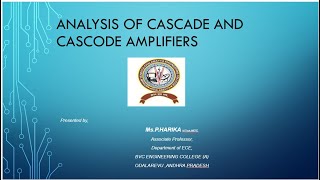 Analysis of Cascade amp Cascode Amplifier [upl. by Xenophon794]