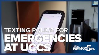 Students and staff at UCCS can now text police emergencies [upl. by Jariv]