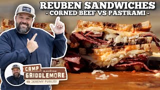 Reuben Sandwiches Corned Beef vs Pastrami  Blackstone Griddles [upl. by Ire]