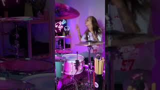 This GIRL SMASHES the DRUMS 🤯 shorts [upl. by Aiker]