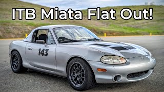 2000 Mazda NB Miata Track Review  Raw ITB Sounds [upl. by Odnalro]