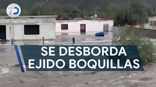 ¡Parece río Emergencia por desborde en ejido causa pánico [upl. by Roxi]