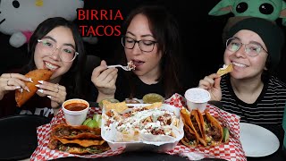 BIRRIA TACOS AND CARNE ASADA NACHOS MUKBANG  MEXICAN MONDAY [upl. by Ennavoj975]