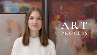 How a professional abstract artist ACTUALLY creates paintings [upl. by Hamo811]