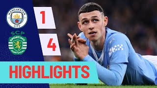 Man City Lost😮 Manchester City Vs Sporting CP 14 All Goals Highlights  UCL Matchs [upl. by Pascasia747]