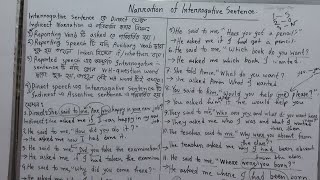 Narration of Interrogative sentence [upl. by Vivia303]