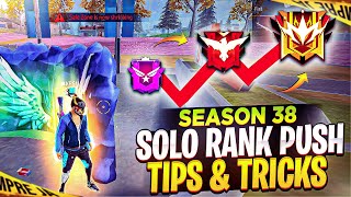 Season 38 Br Solo Rank Push Tips And Tricks  Free Fire Rank Push Tips And Tricks In Season 38 [upl. by Haidebej839]