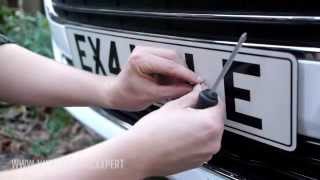 How to attach a number plate to a car the screw method [upl. by Nahtanod]