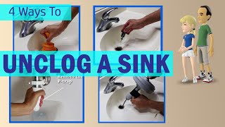 Poor Mans DIY 4 Ways To Unclog A Sink [upl. by Antoinetta468]