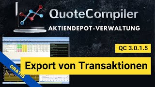 Export von Depots und Transaktionen für den Finanzmanager [upl. by Teryn]