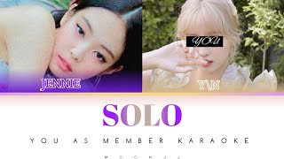 JENNIE  SOLO YOU AS MEMBER KARAOKE [upl. by Enomis873]