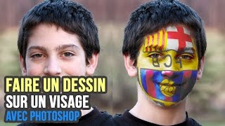 Comment faire un dessin sur un visage  Photoshop Tutorials [upl. by Pembroke]