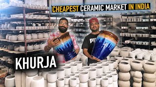 सबसे सस्ता Ceramic Market Khurja  Ceramic Pots amp Planters WholesaleRetail  Garden Decor Items [upl. by Ellis535]