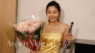 ASPEN VLOG ep5 대한민국 음대생 아스펜 음악캠프에서 관악기 대표로 협연하다 🇰🇷 Aspen Music Festival and School 2022 [upl. by Adnwahsal]