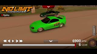 No limit drag racing 20 tune Fastest Supra on 28105 vs Mustang on 28105🔥5844 got off the gas [upl. by Green]