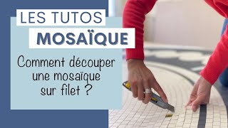 Comment découper une grande mosaïque de plusieurs m2 collée sur filet [upl. by Dona]