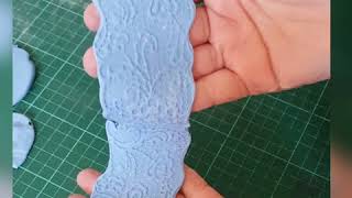 Utilizar molde de encaje con fondant  How to use your lace molds with fondant [upl. by Batty]