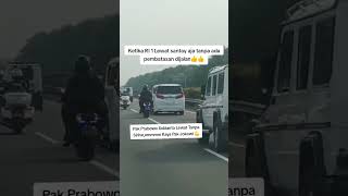 Rombongan RI 1 Presiden Prabowo Lewat Tol Jagorawi prabowo [upl. by Sivia]