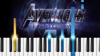 Avengers Endgame  quotPortalsquot  EASY Piano Tutorial [upl. by Huba198]