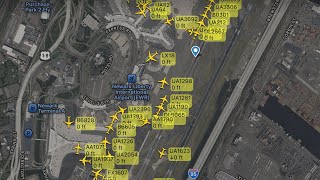 Live Air Traffic Control Radio and ADSB Newark Airport 11112024 [upl. by Corell]