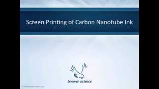 Carbon Nanotube Inks Screen Printing [upl. by Mcarthur]