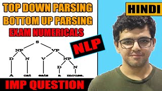 top down and bottom up parsing numerical in Natural Language Processing [upl. by Alegnasor171]