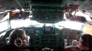 Deta Air IL62M from the Flightdeck [upl. by Jerman443]