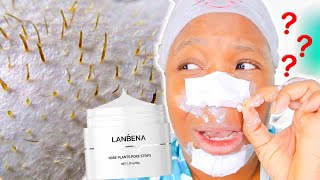 Lanbena Blackhead Remover Mask Pore Strips Worth THE HYPE 😂 [upl. by Munster824]