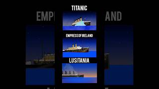 TITANIC VS EMPRESS OF IRELAND VS LUSITANIA  SLEEPING SUN  SINKING FLIPACLIP sinkingships shorts [upl. by Eiramana804]