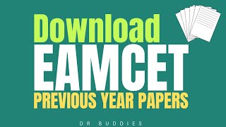 How to Download EAMCET previous year question papers DR BUDDIES [upl. by Annoerb178]