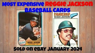 Reggie Jackson Most Expensive eBay Sales Baseball Cards  January 2024 [upl. by Adnilreb78]