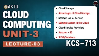 Lec 33  Cloud Computing  Unit3  KCS713  Cloud Computing Aktu  Aktu Exams  4th Year BTech [upl. by Down488]