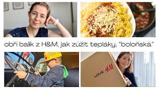 OBŘÍ BALÍK Z HampM📦 JAK ZÚŽIT TEPLÁKY V PASE👖 quotBOLOŇSKÁquot OMÁČKA🍅 NÁŠ VÍKEND 🚒 [upl. by Shevlo]