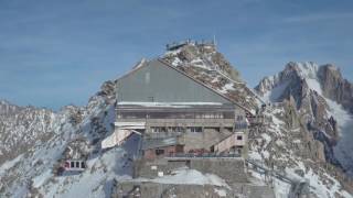 Grands Montets Chamonix French Alps Aerial Views of Mountains Covered in Snow at 3300m [upl. by Jarlath]