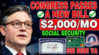 Congress Finally Approves  2000 Stimulus Check Coming Straight in Banks in 24 Hours for SSI amp SSDI [upl. by Sherrod]